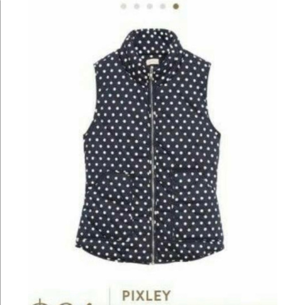 Pixley polka dot puffer vest